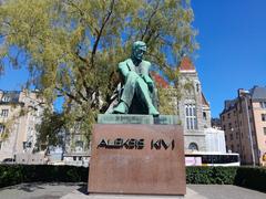 Statue of Aleksis Kivi in Helsinki, Finland