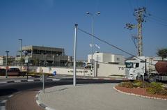October 2016 landscape in Israel with urban area and surrounding hills