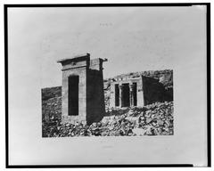 Vintage salted paper photographic print titled Dandoûr by Félix Teynard featuring monogram FT
