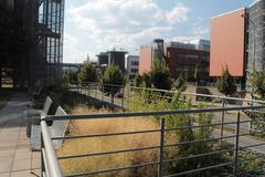 Masaryk University Campus aerial view with modern buildings and greenery