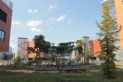 Masaryk University Campus with modern buildings and green outdoor spaces