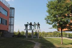 Masaryk University Campus buildings and green lawn