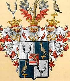 Coat of arms of Ferdinand Augustin Haller von Hallerstein, Jesuit missionary and astronomer