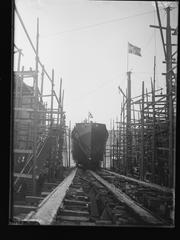Historical view of Nylands Verksted shipyard in Oslo