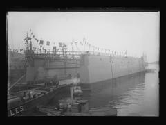 Nylands floating dock in Oslo historic photograph
