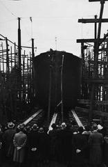 DS Octavian ship launching at Nylands Shipyard on April 12, 1938