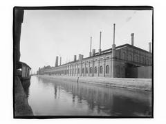 Industrial shipyard and mechanical workshop buildings by Akerselva river in Oslo, Norway