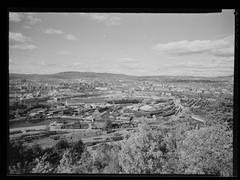 Panoramic view of Oslo cityscape including Bjørvika, Grønland, and Kampen neighborhoods