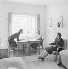 Students of cooperative school in dormitory room 1950s Helsinki Finland