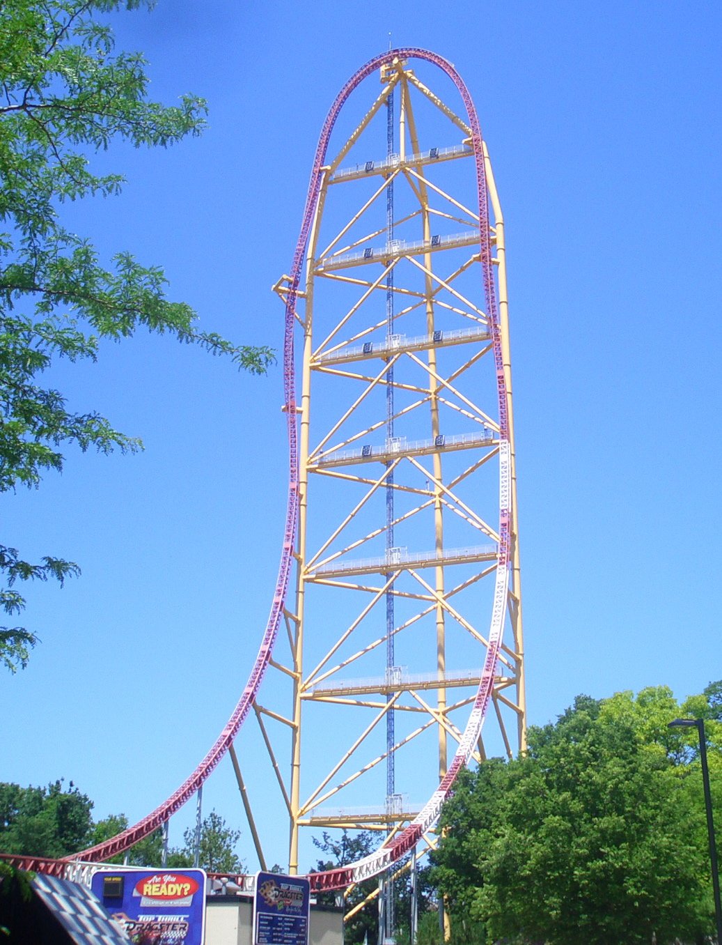 Top Thrill Dragster roller coaster at Cedar Point amusement park