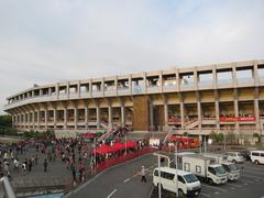 Mizuho Athletic Stadium exterior with field and seating