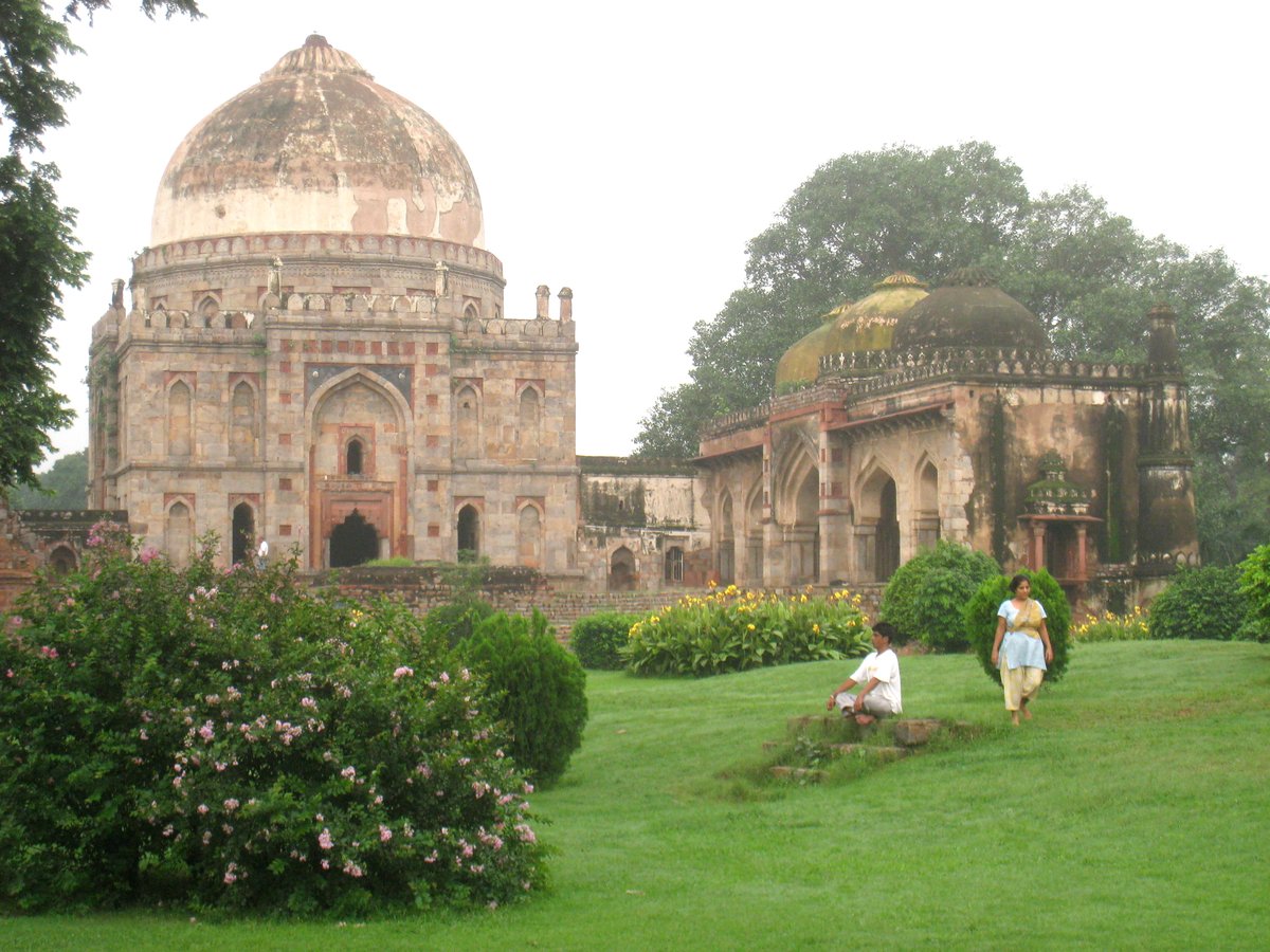 Bara Gumbad tomb in Lodi Gardens at dawn New Delhi India