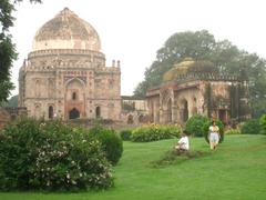 Bara Gumbad tomb in Lodi Gardens at dawn New Delhi India