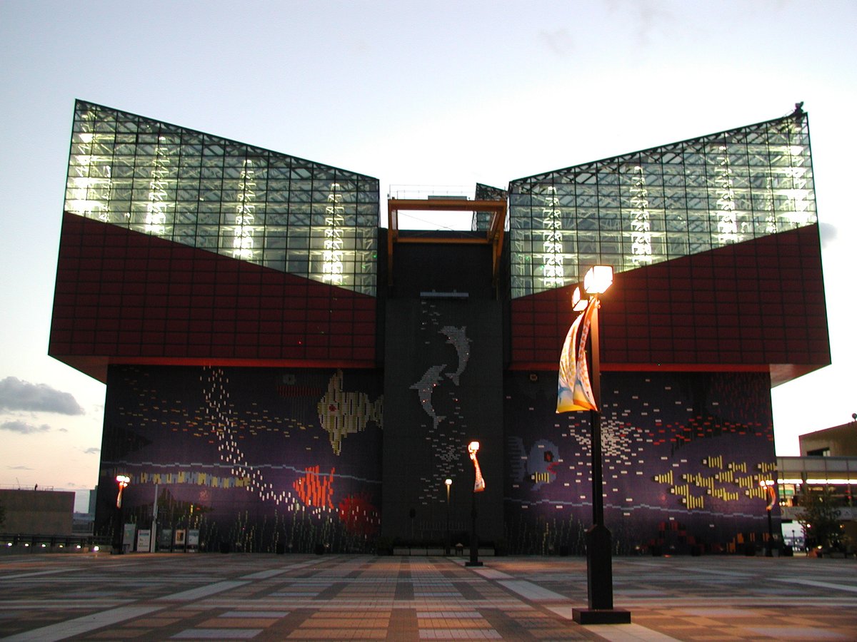 Exterior view of Kaiyukan Aquarium in Osaka Japan