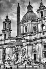 Piazza Navona in Rome with historic buildings and fountains