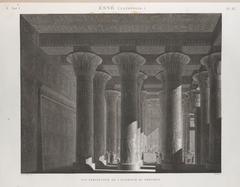 Interior perspective view of the Esné (Isnâ) portico in Latopolis