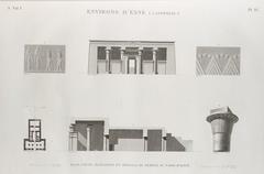 Architectural plan and details of the northern temple at Esné (Isnâ), ancient Latopolis