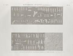 Sculpted zodiac ceiling in the temple north of Esné, Egypt