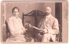 Luise and Hermann Claus at Pension Stella in Orselina, Switzerland around 1912