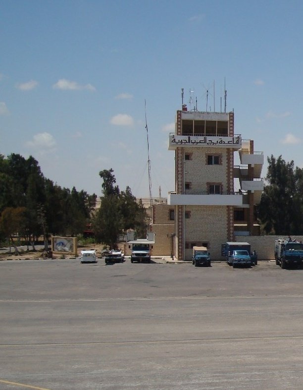 Air traffic control tower at Borg El Arab Airbase