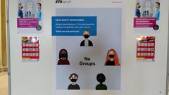 Covid-19 safety rules displayed at ETH Zurich