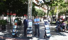 Jehovah's Witnesses on Plaza Espana in Palma de Mallorca
