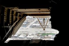 MH-53 helicopter flying over Lashkar Gah town in Afghanistan