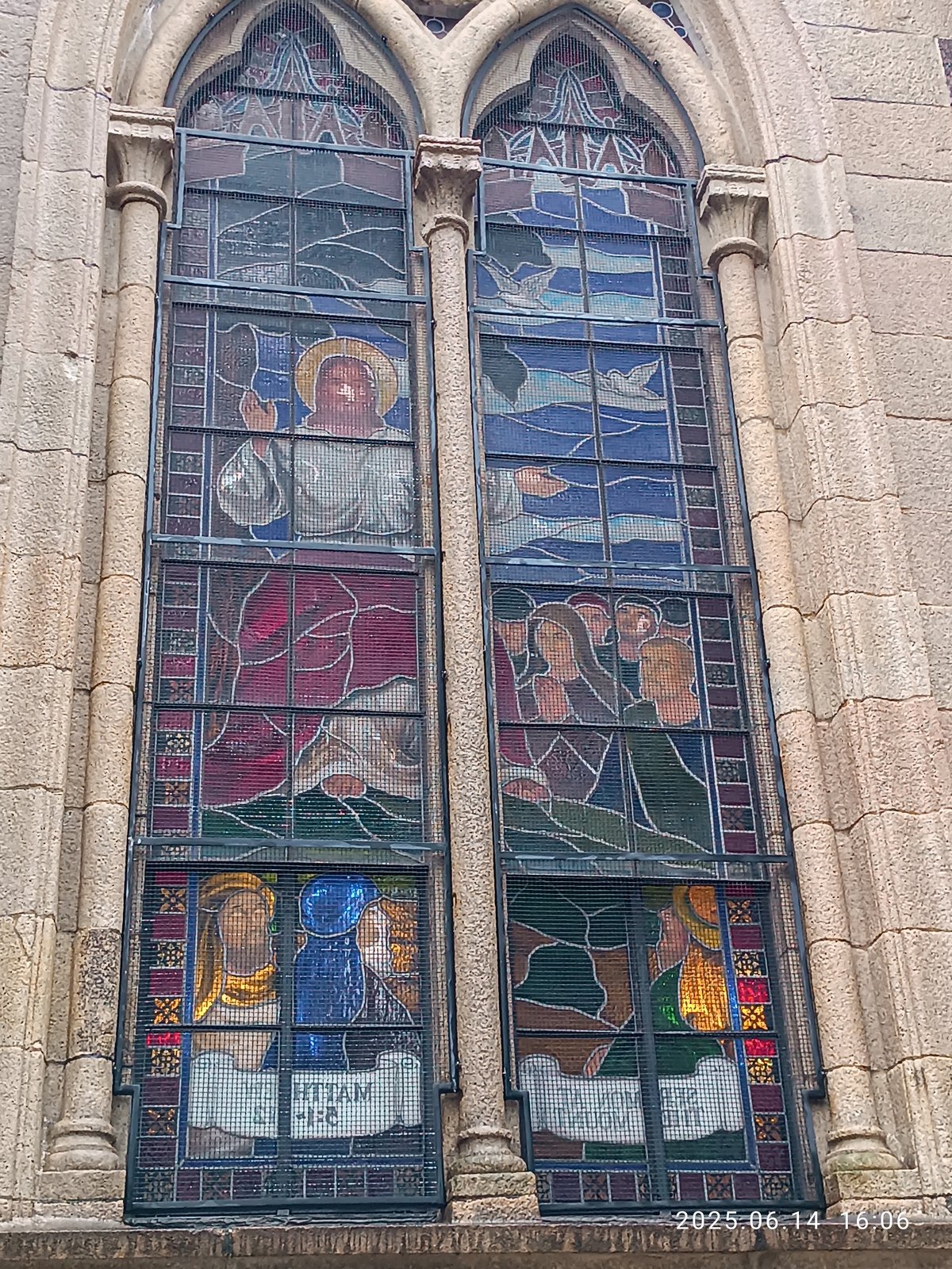 Sacred Heart Cathedral of Guangzhou with colorful stained glass windows on LaoDong Road in Yuexiu District, Guangdong in June 2025