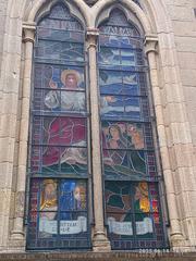 Sacred Heart Cathedral of Guangzhou with colorful stained glass windows on LaoDong Road in Yuexiu District, Guangdong in June 2025