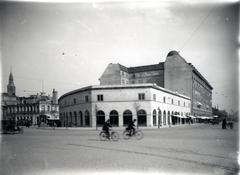 Axel Torv street view in Copenhagen with the National Scala Building in the background