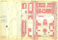 1955 Bromley Manhattan map plate 132 showing detailed city layout and street names in New York City