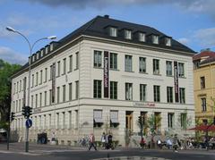 Litteraturhuset building in Oslo Norway with modern glass and brick architecture