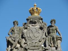 Monogram of Christian VI of Denmark and Norway on pavilion near Marmorbroen, Christiansborg, Copenhagen