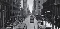 Dearborn Street in Chicago viewed from Van Buren Street with the Monadnock Building on the left