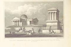 The New Observatory and Playfair's Monument on Calton Hill, Edinburgh in 1829