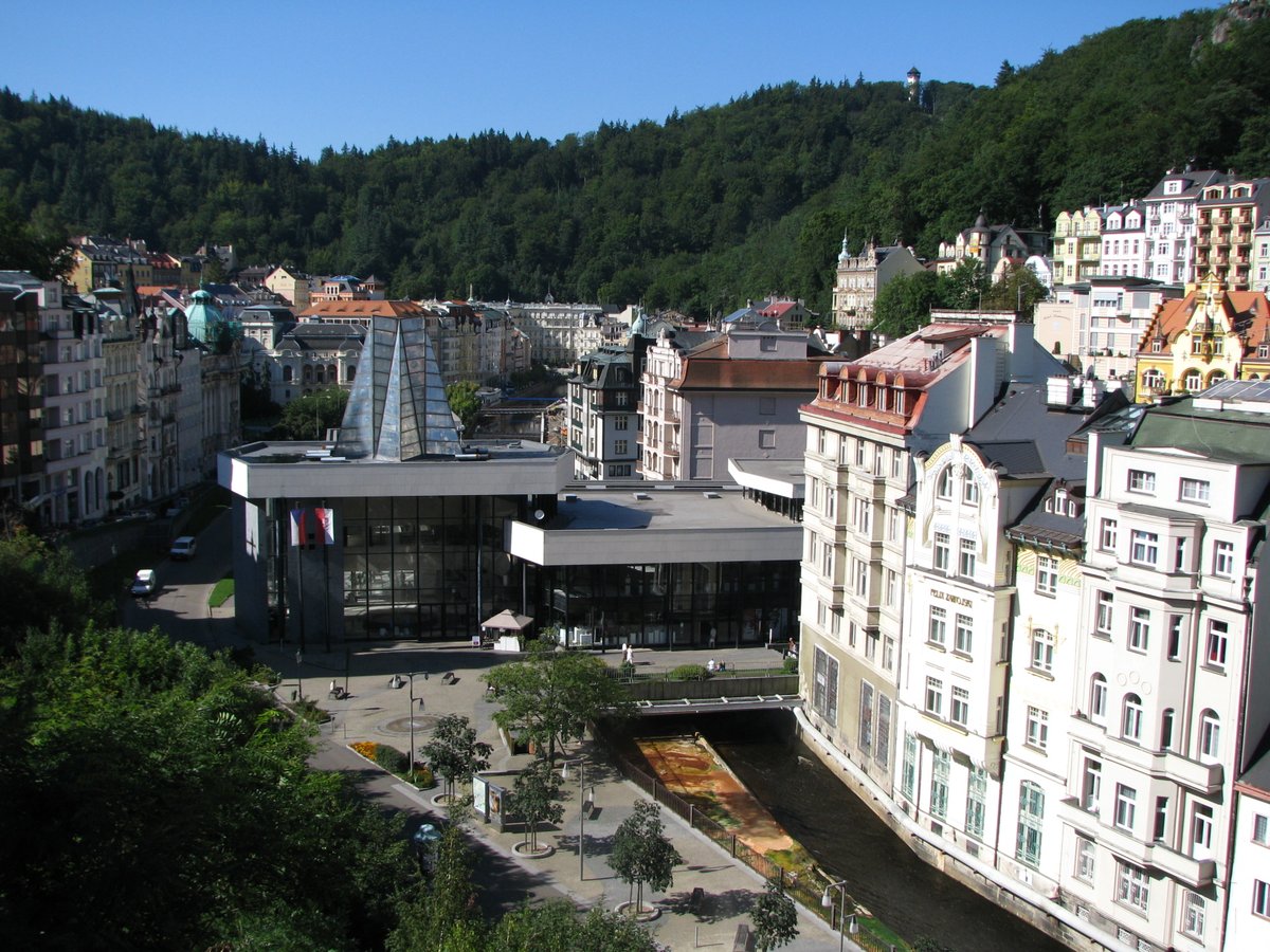 Hot Spring Colonnade in Karlovy Vary Czech Republic