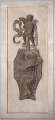 Coat of Arms of the Boni Family by Desiderio da Settignano, sandstone sculpture circa 1457
