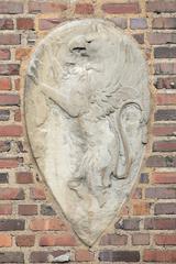 Donatello's mid-15th century stone Coat of Arms of the Martelli Family at Detroit Institute of Arts