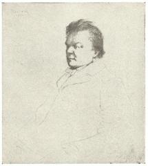 Etching portrait of Alfred Gilbert by Francis Petrus Paulus, 1910
