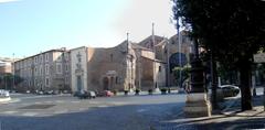 Facade of Terme di Diocleziano facing Piazza Esedra in Rome
