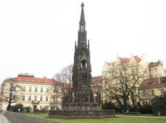 Kranner Fountain in National Revival Park Prague