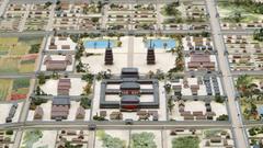 Model of Saidaiji temple complex in ancient Heijokyo city viewed from the north