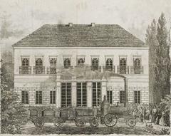 Locomotive model attraction Czech lion 1841 in Prague