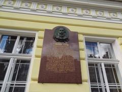 Commemorative plaque of Ľudovít Štúr on Slavic Island in Prague