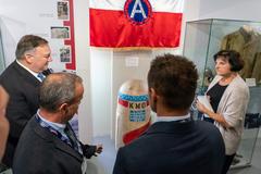 Secretary of State Michael R. Pompeo visiting the Patton Museum in Pilsen, Czech Republic on August 11, 2020