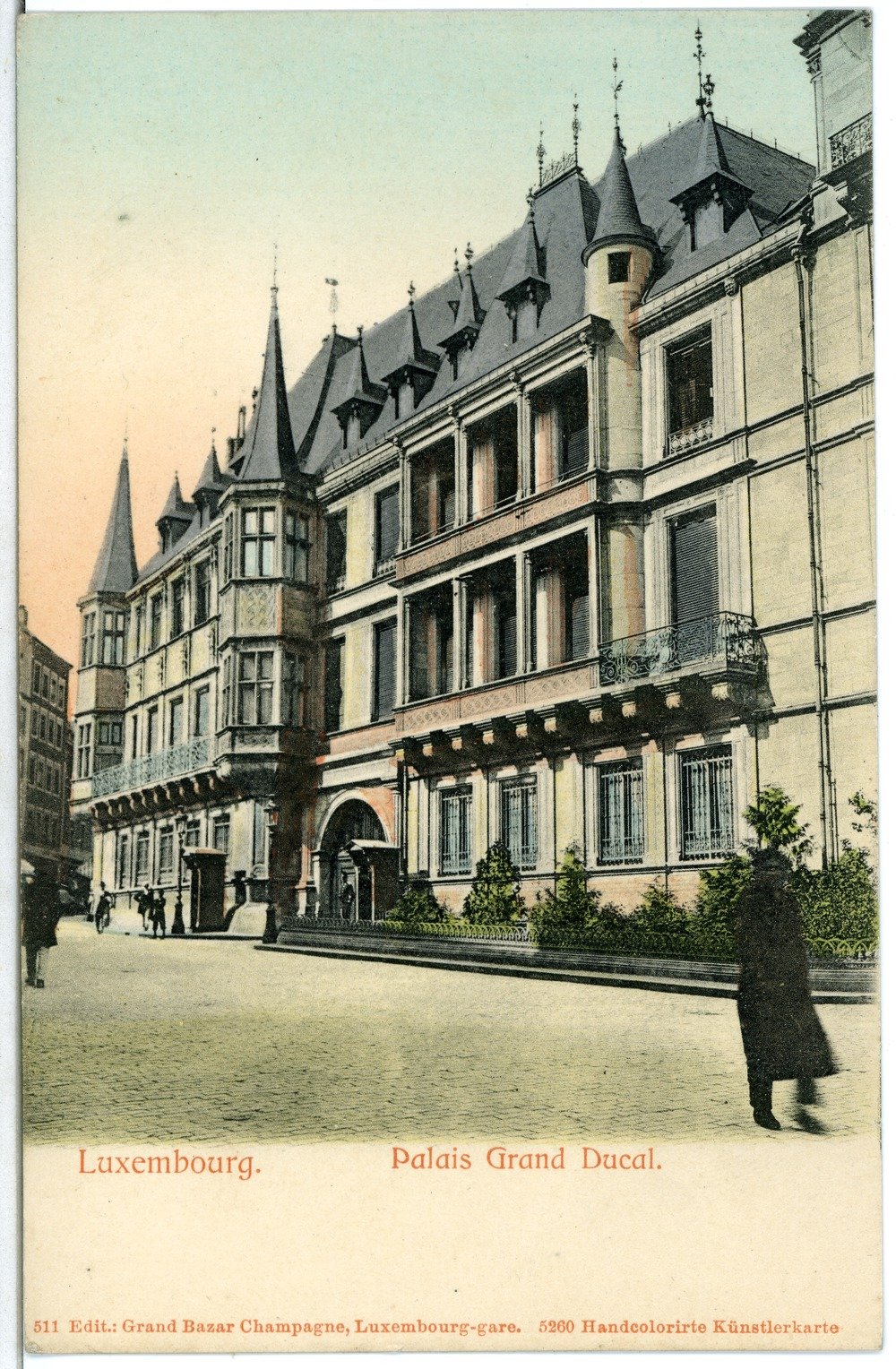 Palais Grand Ducal in Luxemburg 1904 historic photo