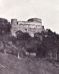 View of Nový hrad castle near Adamov from Rudolf Václav Boubela's book