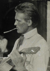 Portrait of Austrian painter Elsa Oeltjen-Kasimir and German painter Jan Oeltjen in Italy, 1913