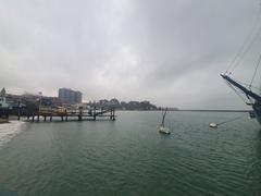 Scenic bay with calm waters and lush greenery