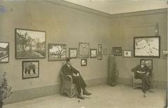 Božidar Jakac and Josip Gorup at art exhibition 1926